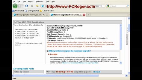 crucial memory advisor tool